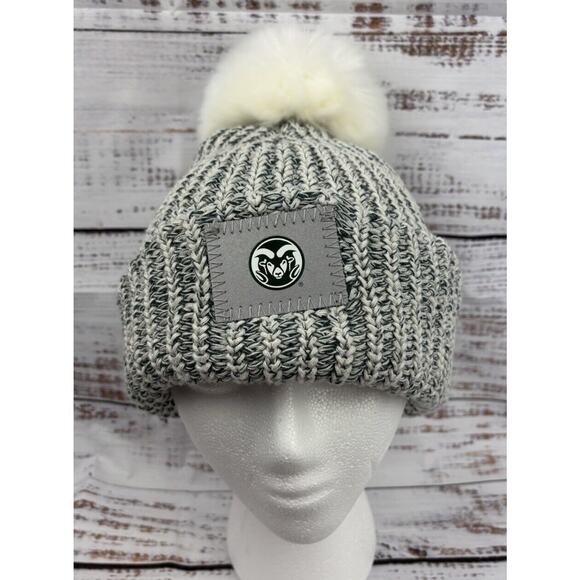 CSU Rams Love Your Melon Pom Beanie One Size Cuffed Green White Colorado State‎ main image 7